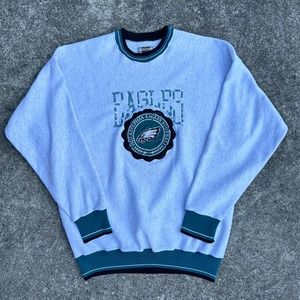 Vintage Philadelphia Eagles Crewneck Sweatshirt / 1990s Made in USA